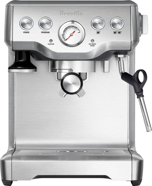 Breville – the Infuser Manual Espresso Machine with 15 bars of pressure, Milk Frother and Water filtration – Silver